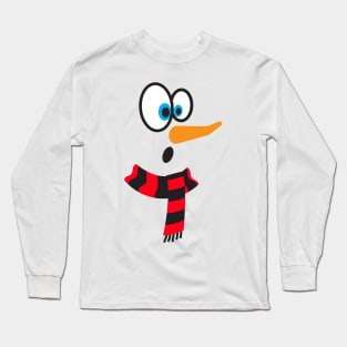 snowman face Long Sleeve T-Shirt